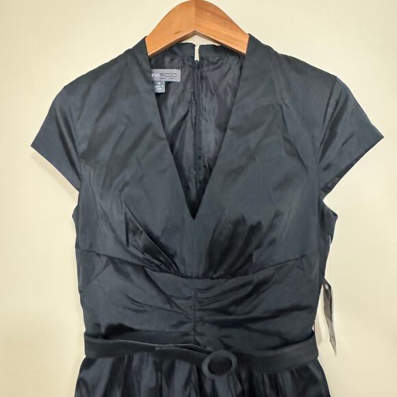 NWT Donna Ricco Dress Womens Size 6 Party Cocktail Little Black Dress Whimsigoth - Picture 2 of 8